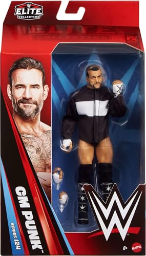 Mattel WWE Elite CM Punk Action Figure & Accessories, Series #124
