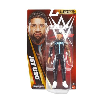 WWE Jey Uso Yeet Attire Mattel Main Event Basic Series Top Picks 2025 Wrestli...