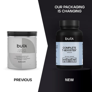 Bulk Complete T-Booster Capsules, Testosterone Supplement, D-Aspartic Acid, T...