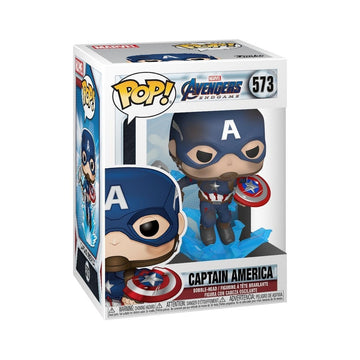 Funko Pop! Marvel: Avengers Endgame - Captain America with Broken Shield & Mjolnir