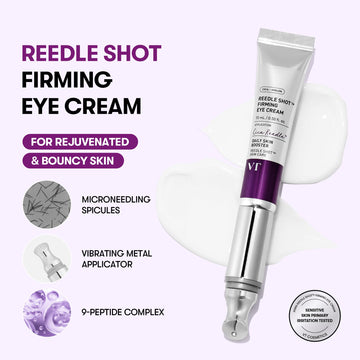 VT COSMETICS Reedle Shot Firming Eye Cream (0.51 fl oz / 15 ml), Micro-Vibrat...