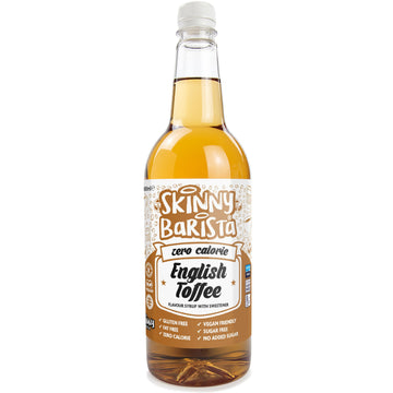 Skinny Food Co English Toffee Syrup For Coffee 1L - Sugar Free - Zero Calorie...