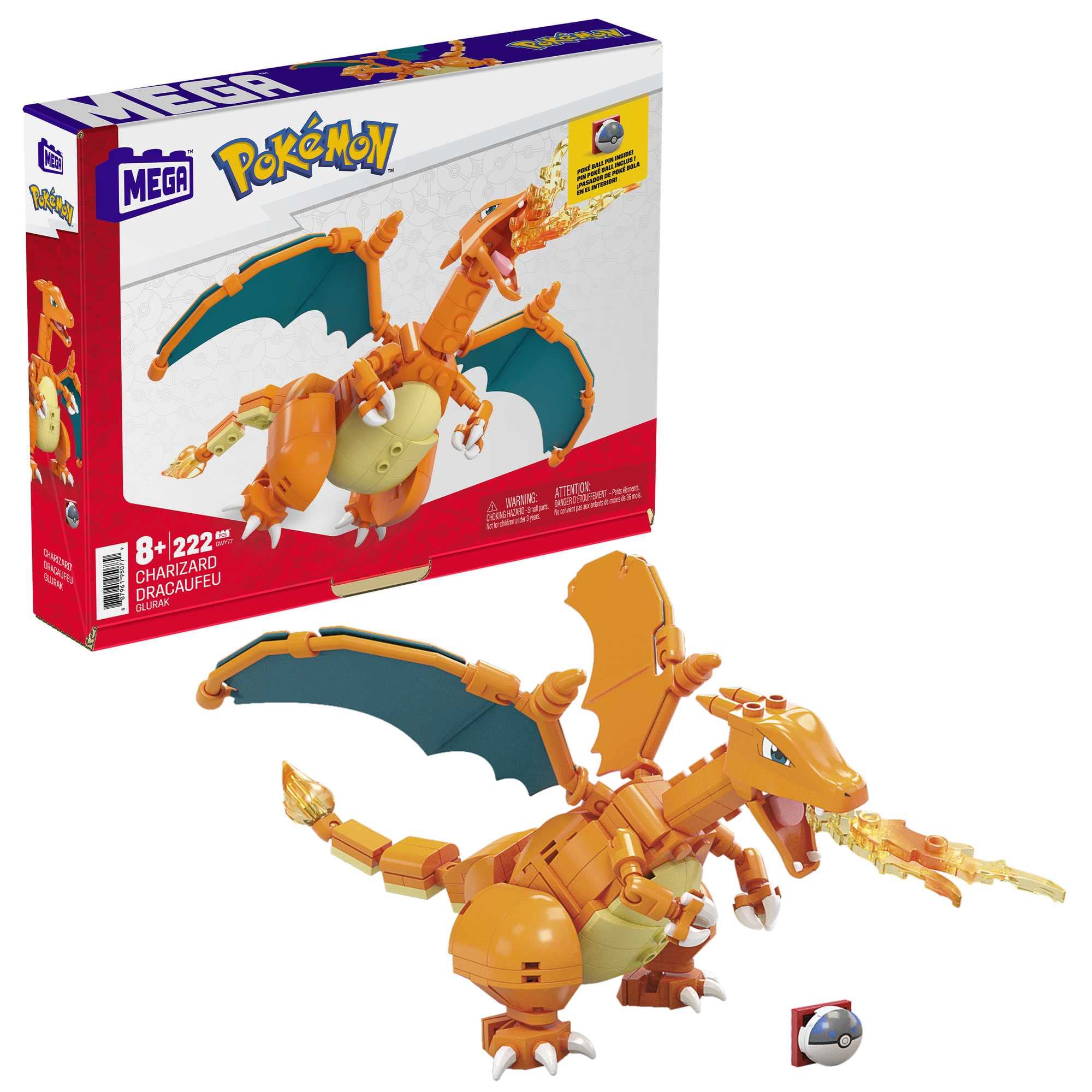 MEGA Pokémon Action Figure, Charizard Pokemon, Building Toy