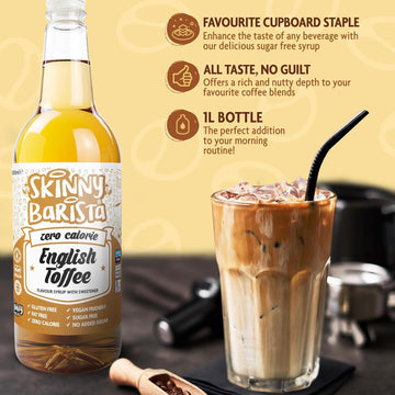The Skinny Co - Barista Flavour Syrup - English Toffee Coffee Syrup