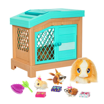 LLP Little Live Pets 26410 Soft, Interactive Mama Guinea Pig and her Hutch, a...