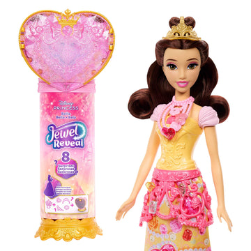 Mattel Disney Princess Belle Fashion Doll & Accessories with 8 Surprises, Inc...