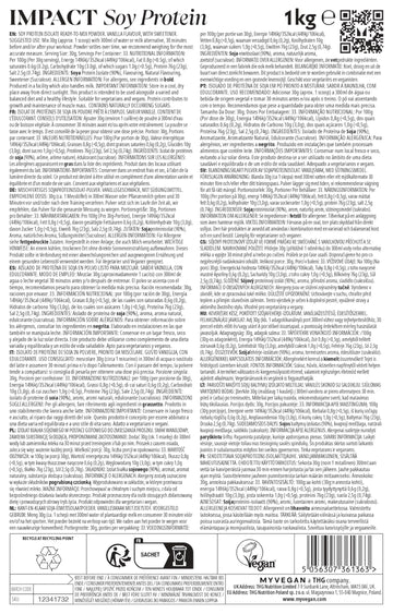 MyProtein Soy Protein Isolate 1kg Vanilla