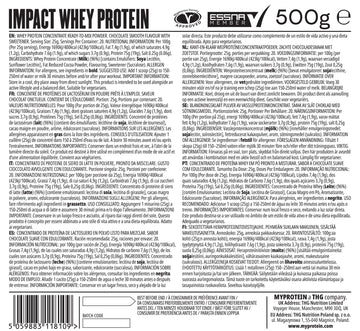 Myprotein Impact Whey Protein – Chocolate Smooth 500G – Muscle Building Powde...