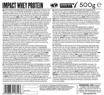 MyProtein Impact Whey Protein – Unflavoured 500g